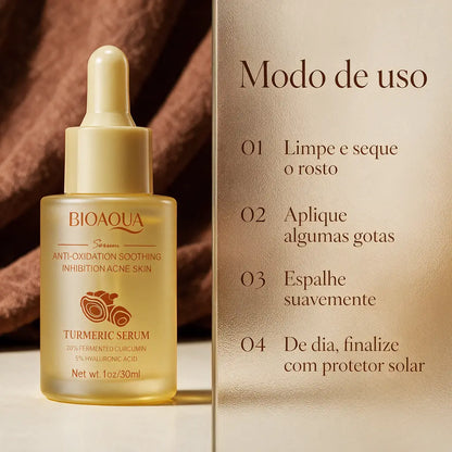 sérum facial calmante com cúrcuma fermentada 30ml | Mellora Brasil