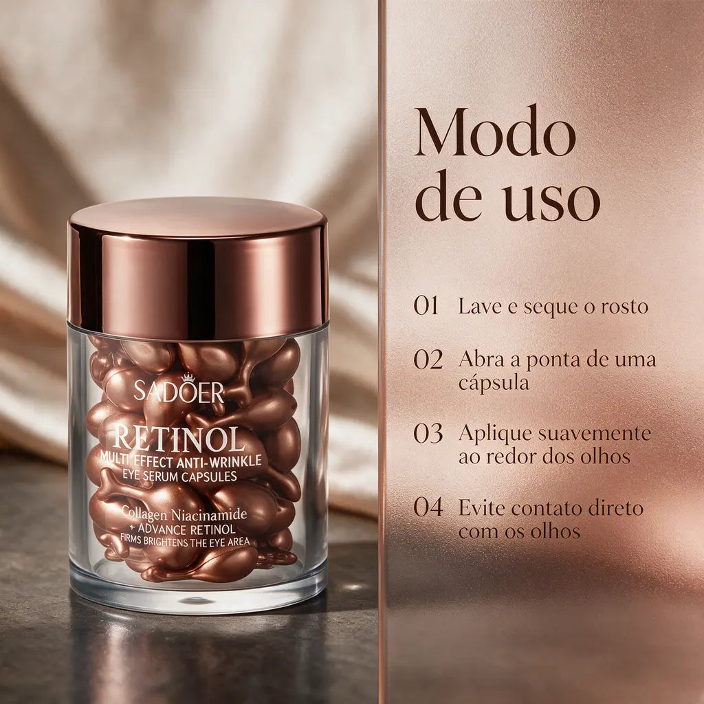 sérum para olhos em cápsulas com retinol 45un | Mellora Brasil